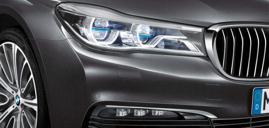 Luz de laser na nova BMW 7