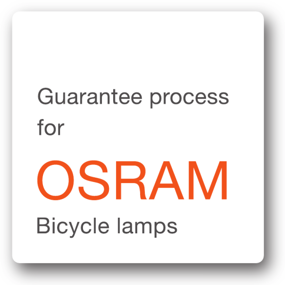 Processo de garantia para lâmpadas de bicicletas