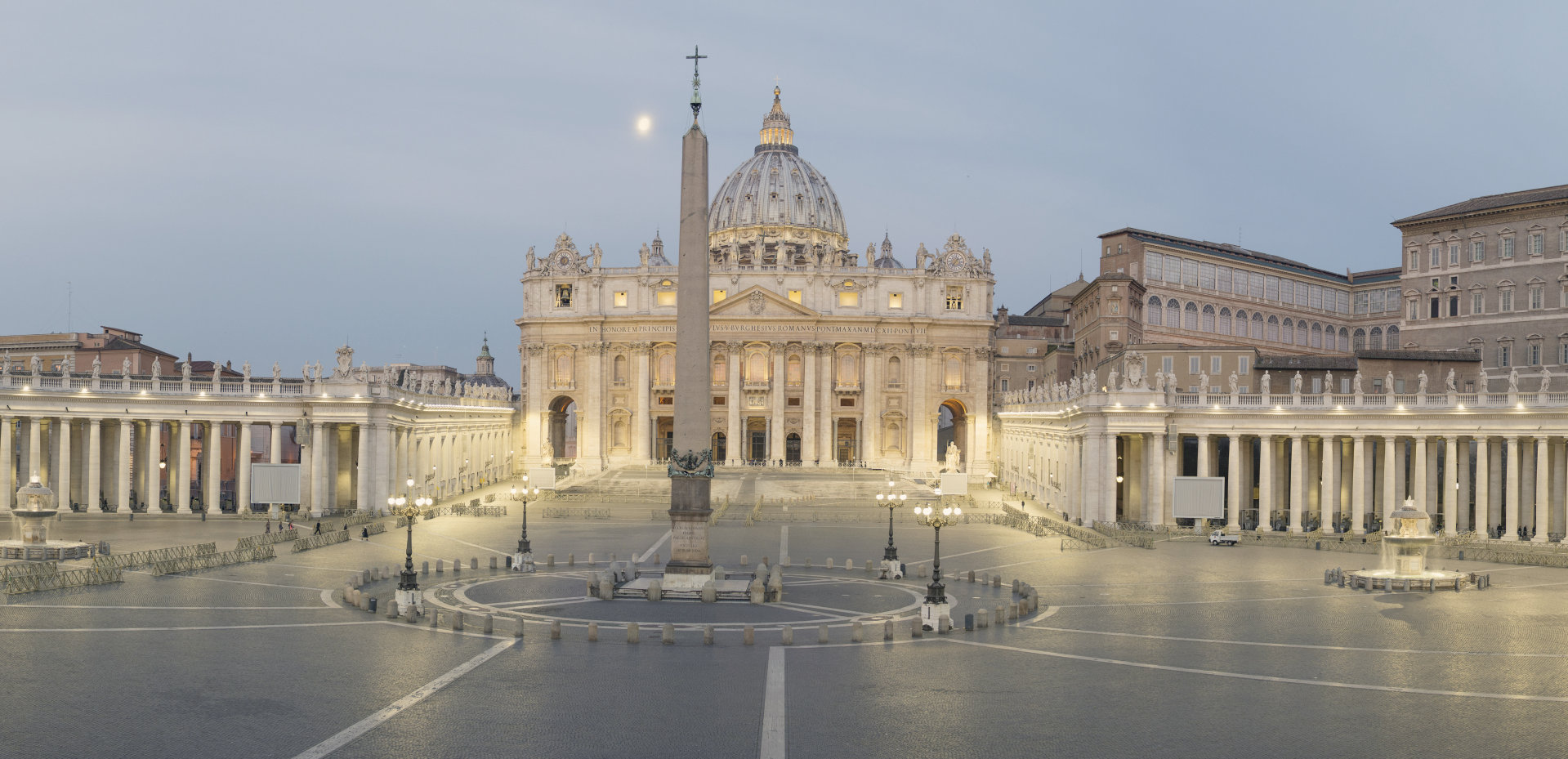 St. Peter`s Square radiates in new LED light 