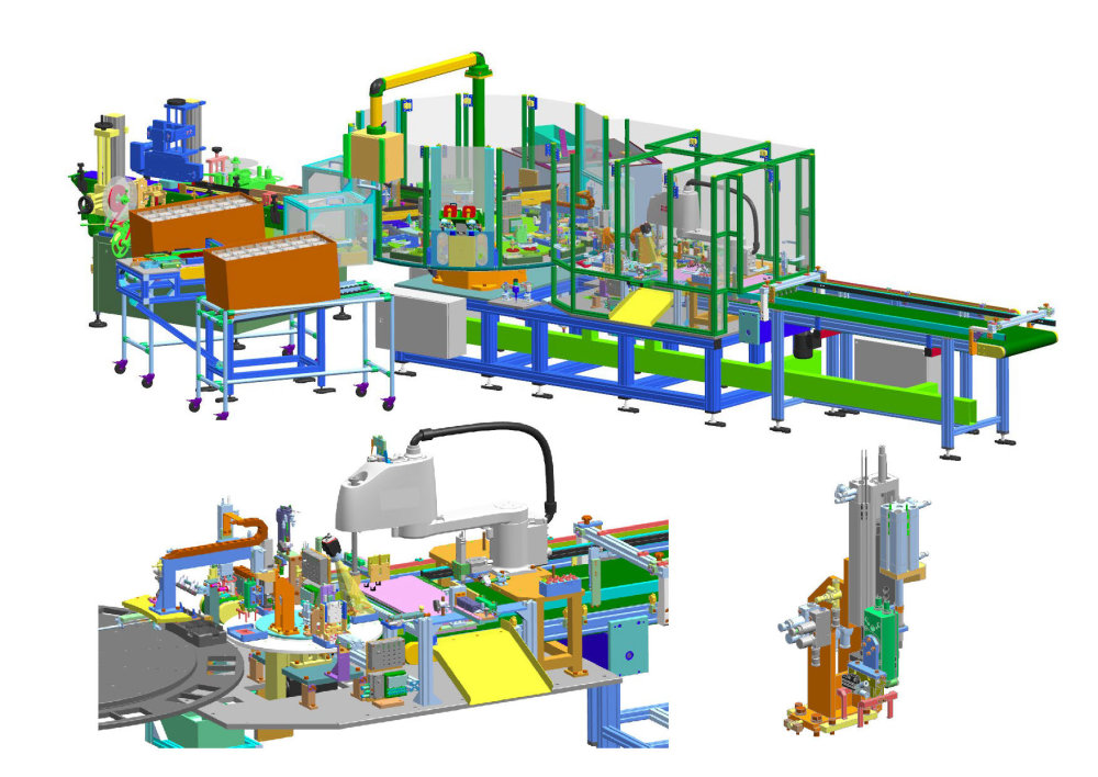 Automatically packaging line