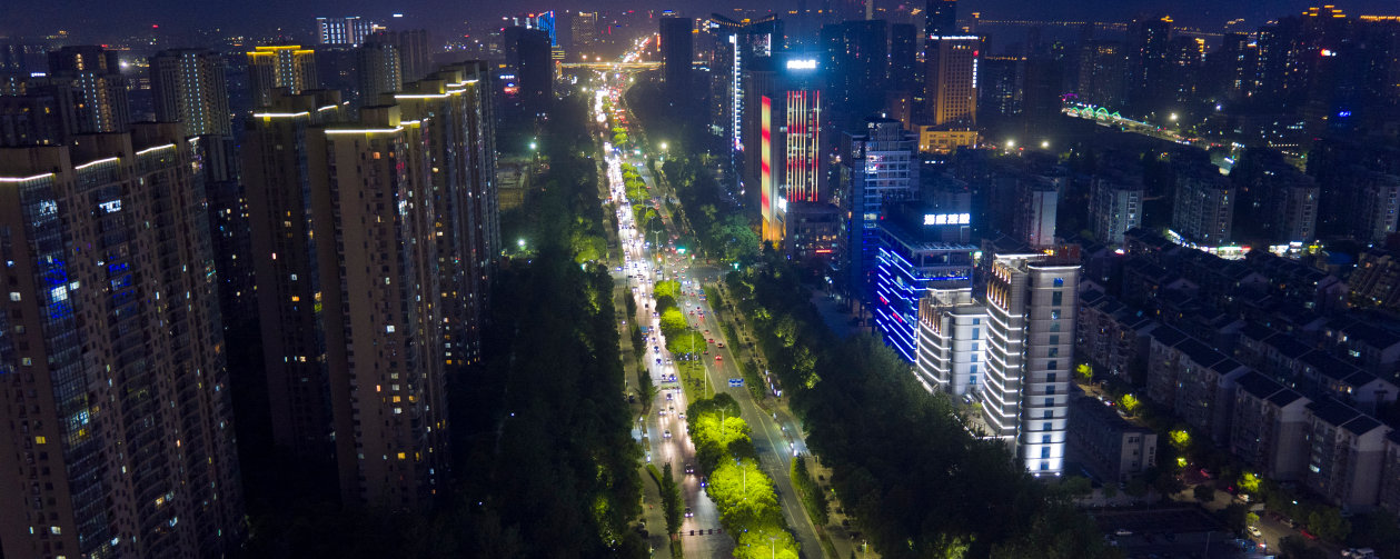 A bird-eye view of Jiangnan Avenue in Hangzhou