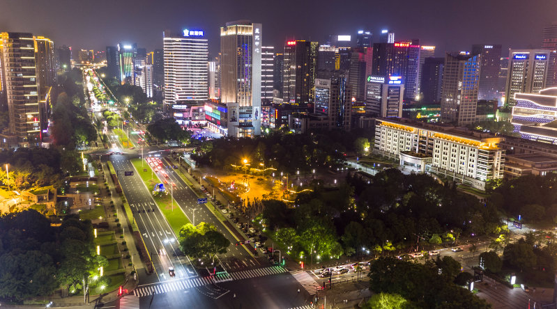 A bird-eye view of Jiangnan Avenue in Hangzhou